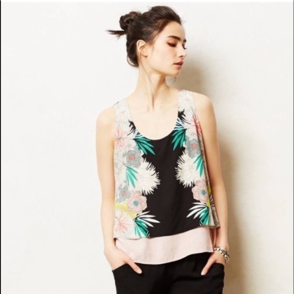 Anthropologie Tops - Anthropologie Corey Lynn Calter Anana Floral Print Layered Tank